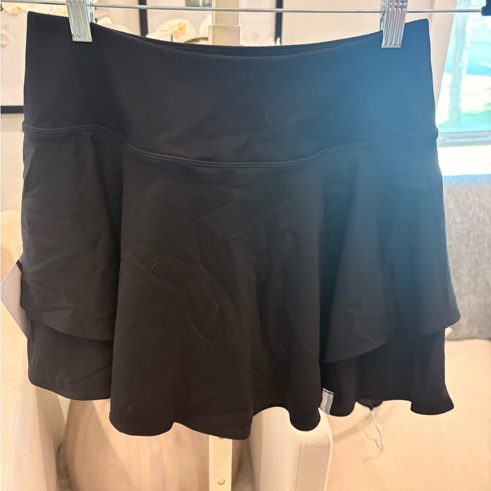 Rhoback Black Mini Skirt with Wide Waistband - Picture 2 of 4